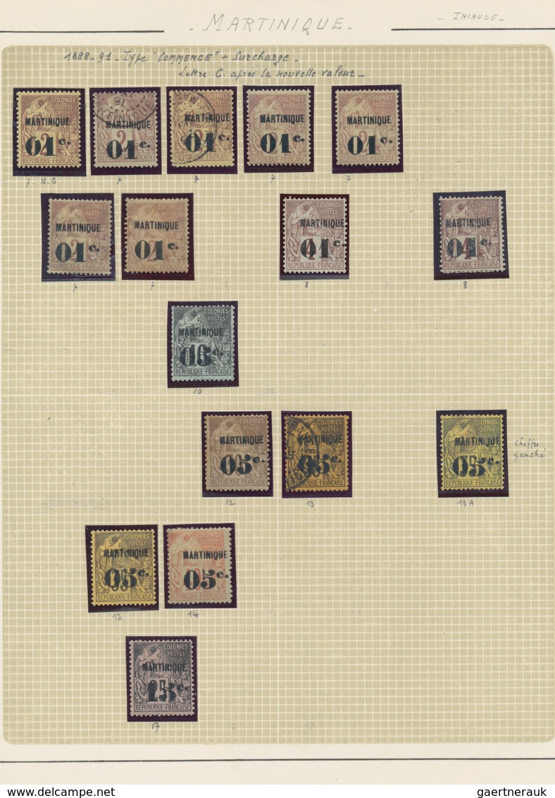 Französische Kolonien: 1890/1960 (ca.), comprehensive used and mint collection in nine albums, well