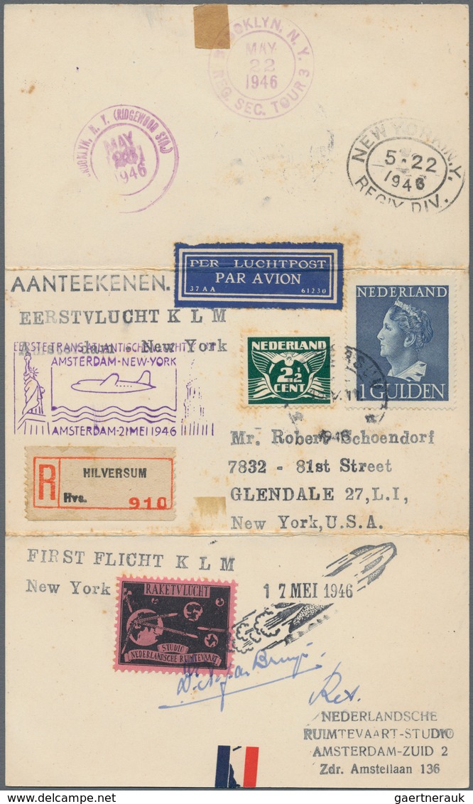 Raketenpost: 1945-1960 Rocket Mail: Specialized Collection Of 32 Covers Of Dutch Rocket Mail And 142 - Otros & Sin Clasificación