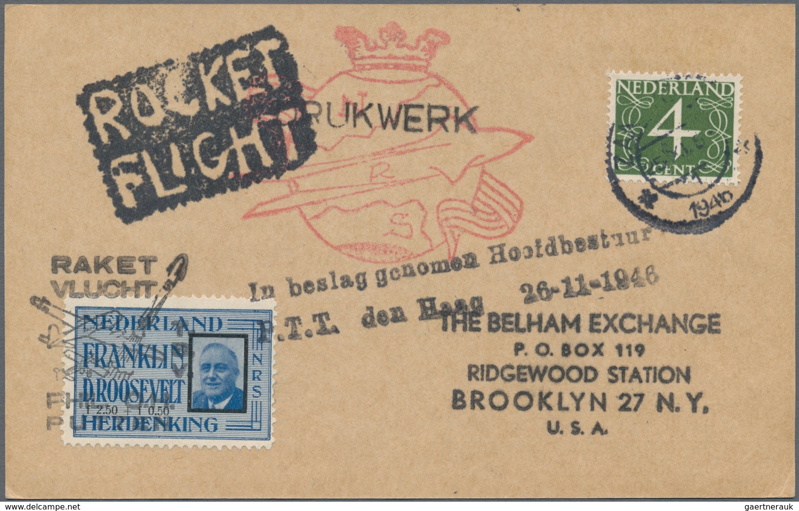 Raketenpost: 1945-1960 Rocket Mail: Specialized collection of 32 covers of Dutch rocket mail and 142