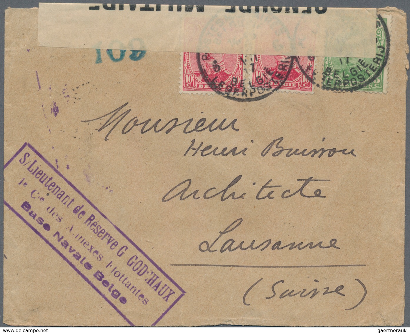 Belgien: 1866/1960 Holding Of Ca. 280 Letters, Cards And Postal Stationery, Incl. Registered Mail, G - Colecciones