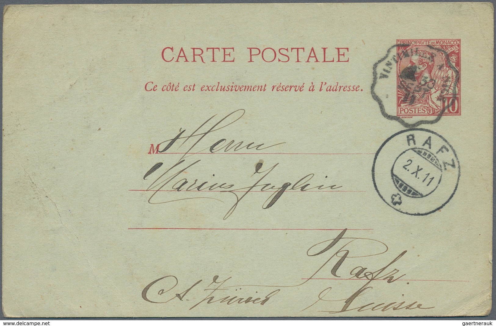 Monaco: 1887-1953, Partie Mit 50 Briefen, Belegen Und Ganzsachen, Dabei Auch Nette Ansichtskarten, Z - Cartas & Documentos