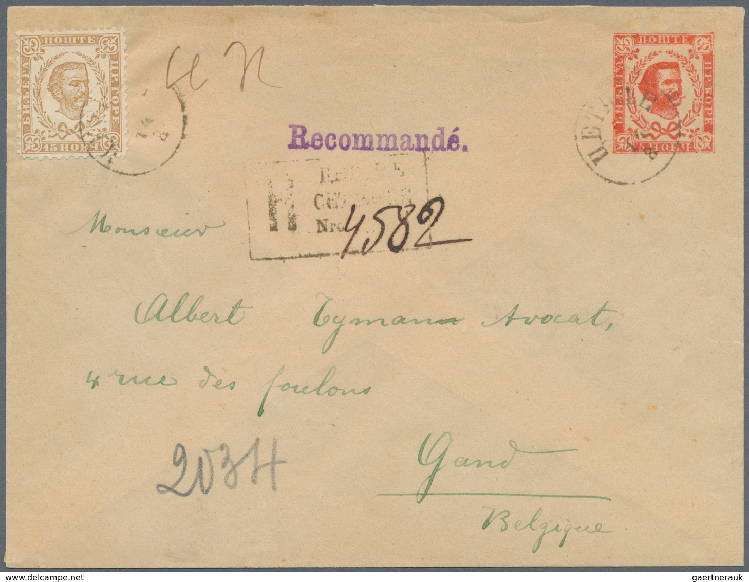 Montenegro: 1879/1945. spannende Partie mit fast nur besseren Stücken, Briefe, Ganzsachen, Postkarte