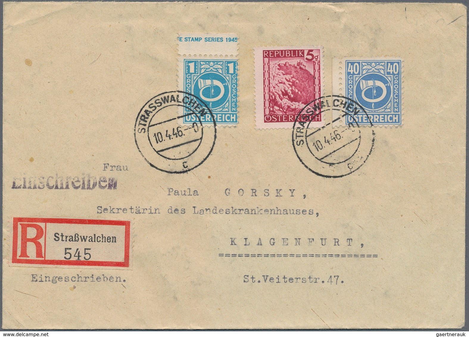 Österreich: 1945 - 1952 (ca.), Posten Von über 90 Belegen, Beginnend Mit Überroller 12 Pf Hitler Mit - Colecciones