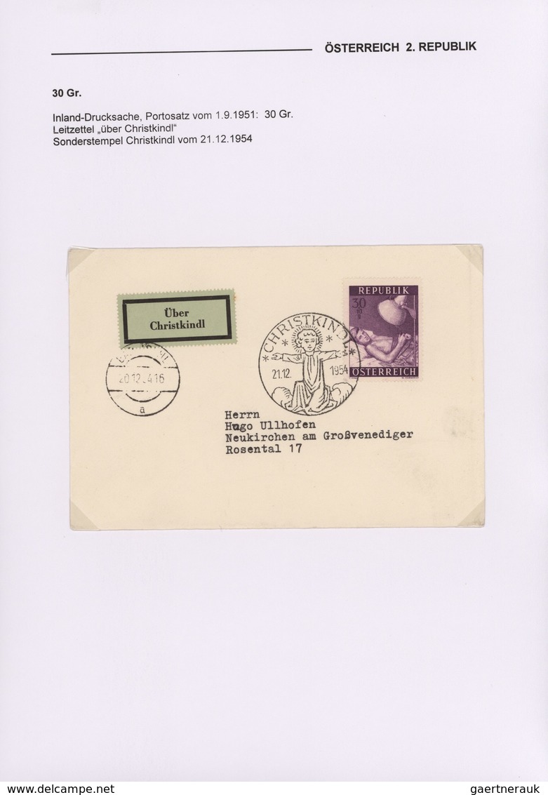Österreich: 1953/1955, Spezialsammlung Der Sondermarken Von MiNr.961-1017 Mit Ca.120 Belegen Und übe - Colecciones