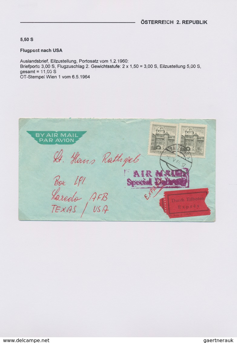 Österreich: 1957/1970 Ca., Freimarken BAUWERKE, Umfangreiche Spezialsammlung Mit Ca.130 Briefen U. P - Colecciones