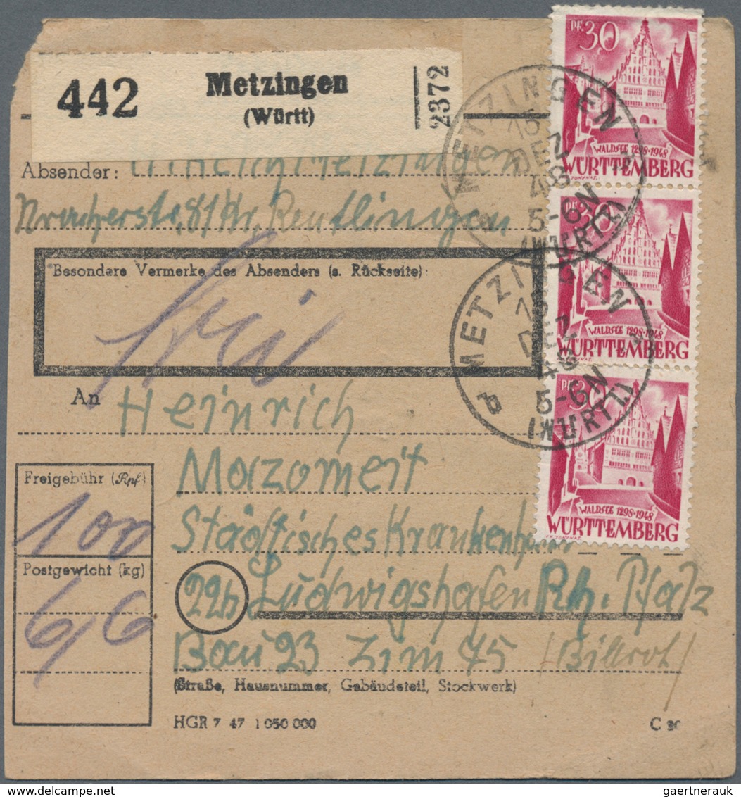 Heimat: Baden-Württemberg: 1945/1949, METZINGEN, NEUHAUSEN, MÜNSINGEN, REUTLINGEN, TÜBINGEN, Partie - Otros & Sin Clasificación