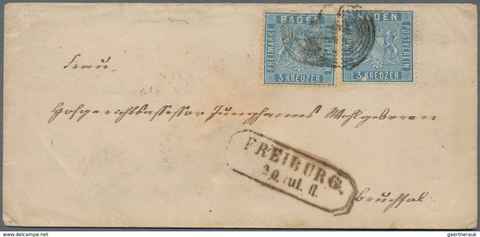 Baden - Marken Und Briefe: 1851/1868, Interessanter Kleiner Posten Von 41 Belegen, Dabei Einige Vord - Otros & Sin Clasificación