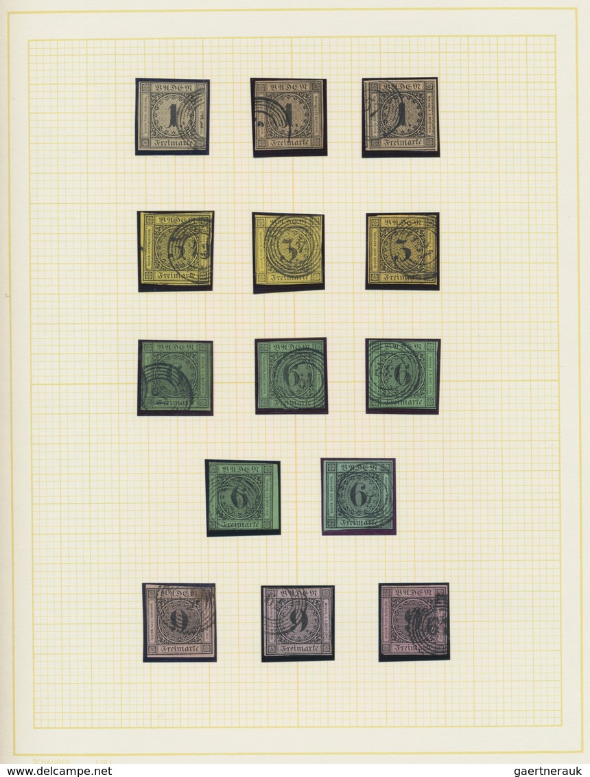 Baden - Marken Und Briefe: 1851/1868, Saubere Gestempelte Sammlung Von 76 Marken Auf Albenblättern A - Otros & Sin Clasificación