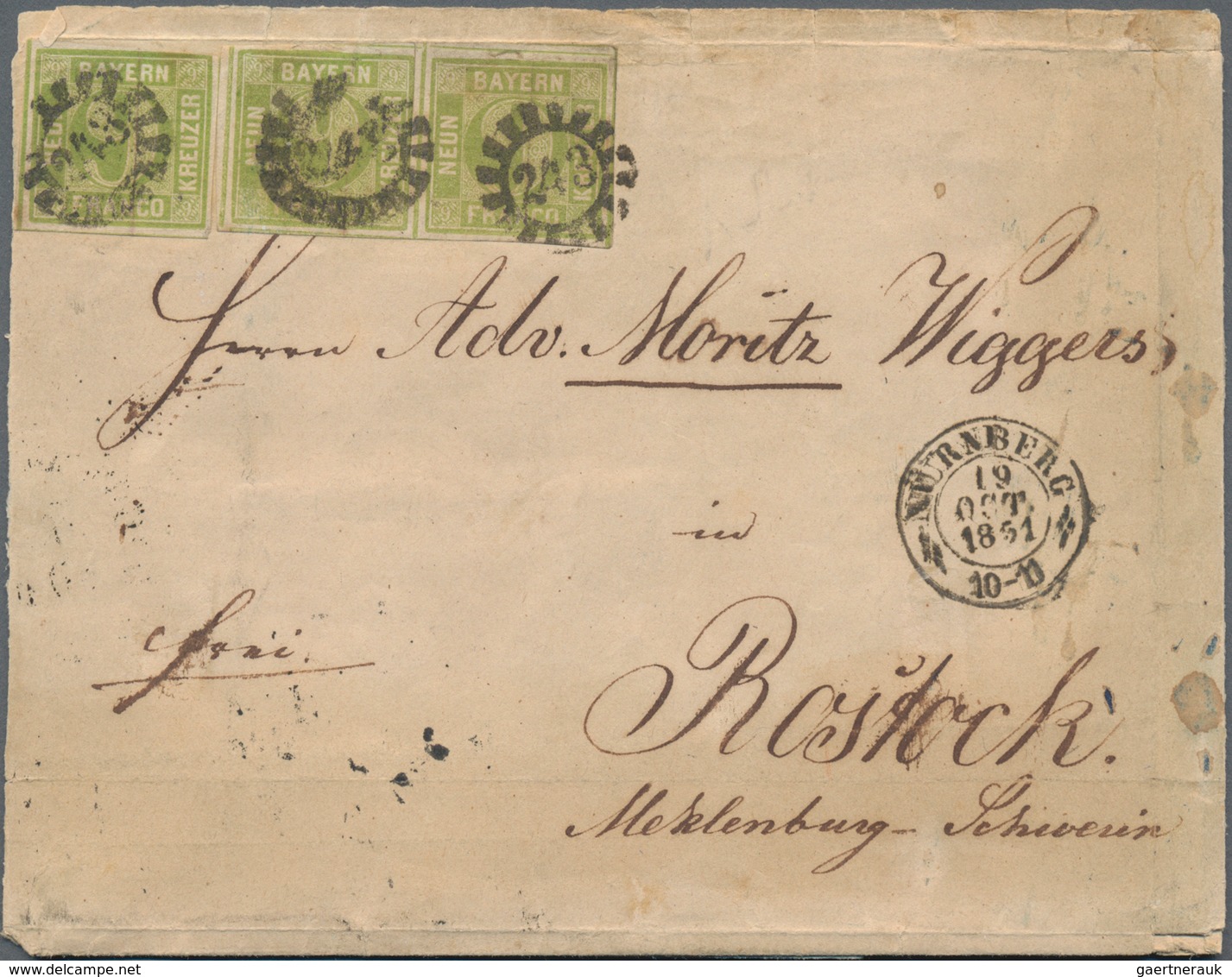 Bayern - Marken Und Briefe: 1851/1880 (ca.), Partie Von Zwölf Briefen Sowie Einer Vorderseite (einma - Otros & Sin Clasificación