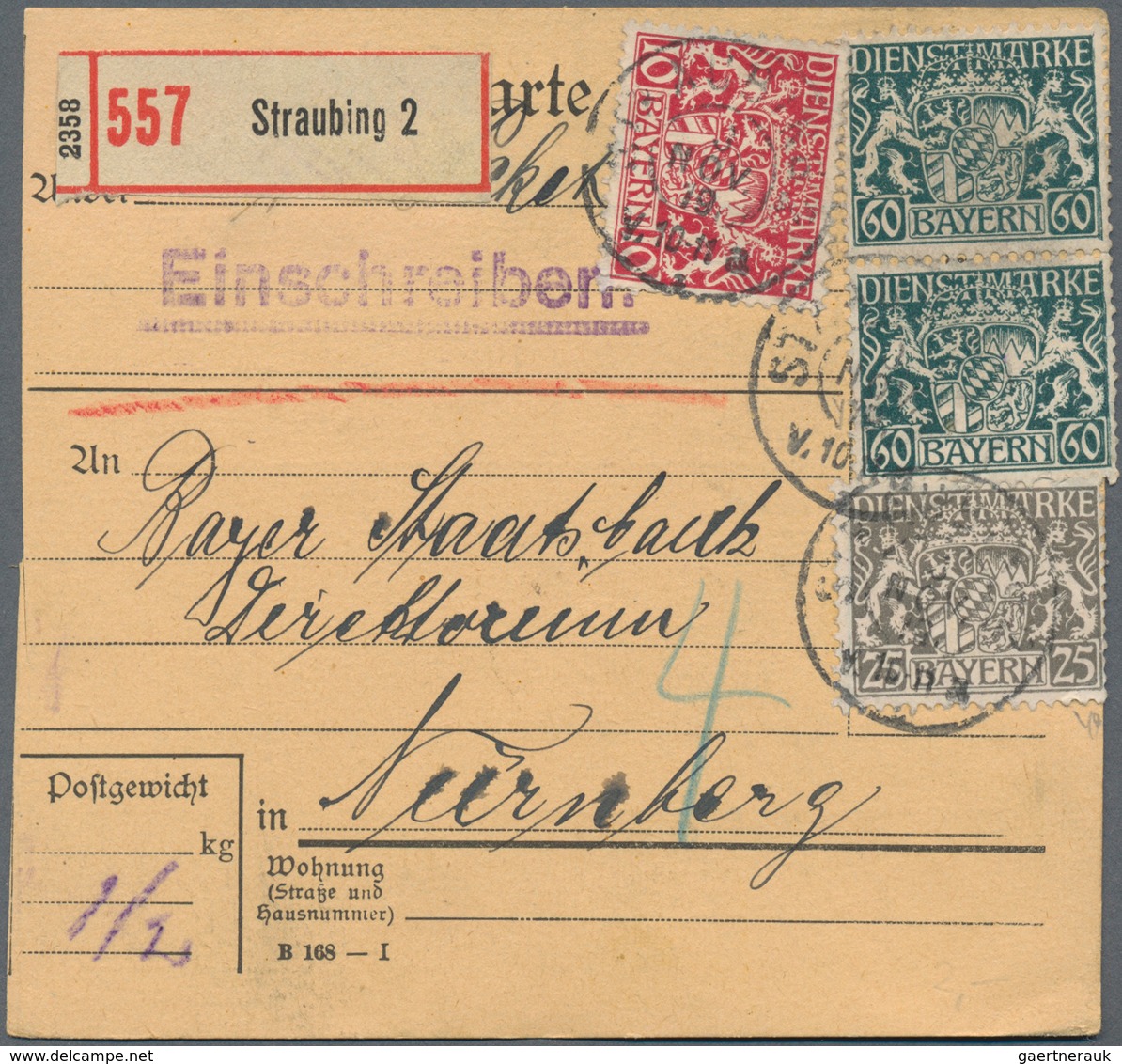 Bayern - Marken und Briefe: 1876-1920 inkl. Porto und Dienst, tolle Sammlung von ca. 620 Belegen mit