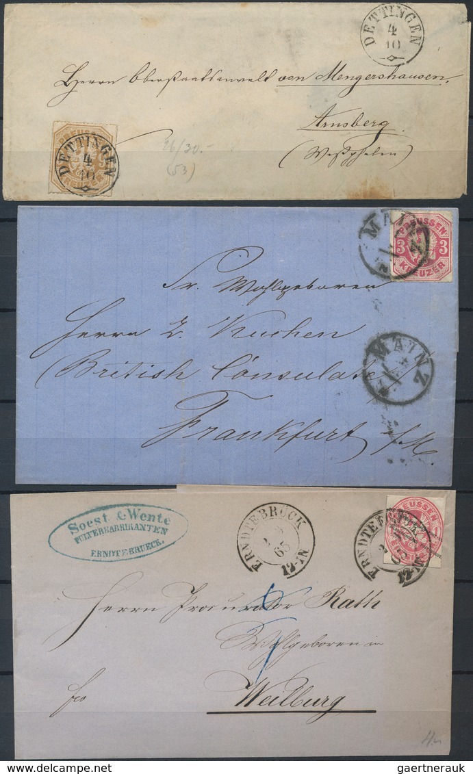 Preußen - Marken Und Briefe: 1850/1867, Meist Gestempelte Sammlung Von Ca. 420 Werten (incl. Probe- - Otros & Sin Clasificación