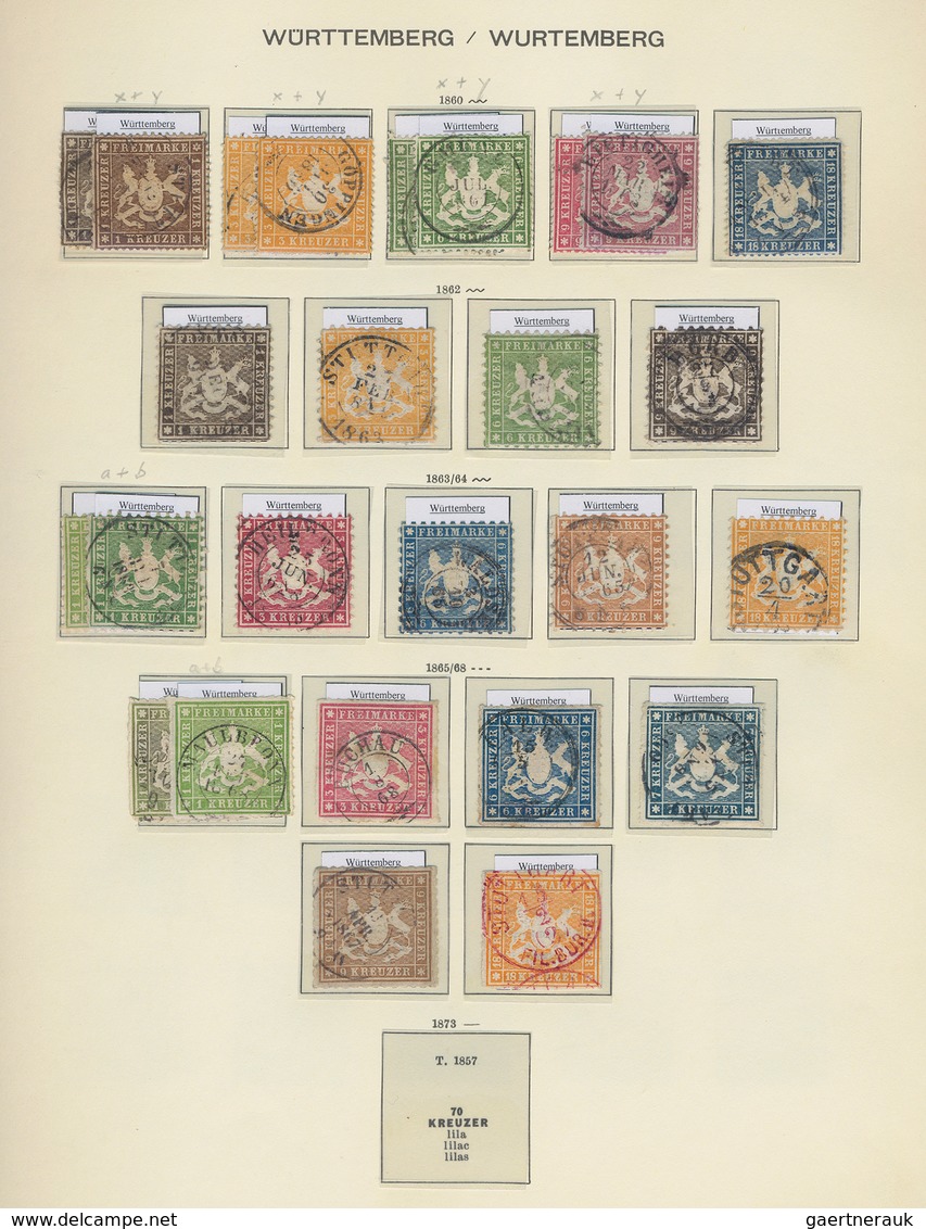 Württemberg - Marken Und Briefe: 1850/1920, Numerisch Fast Vollständige Sammlung (mit Ausnahme Von U - Otros & Sin Clasificación