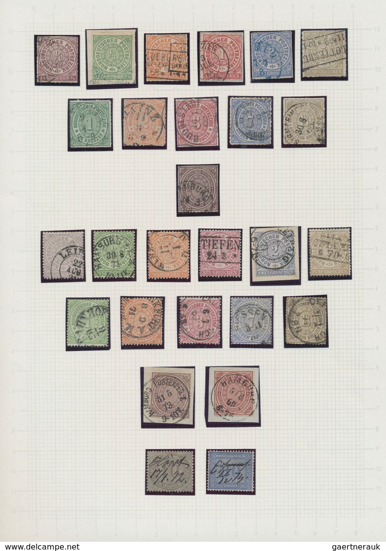 Norddeutscher Bund - Marken Und Briefe: 1868/1874, In Den Hauptnummern Komplette Gestempelte Sammlun - Otros & Sin Clasificación