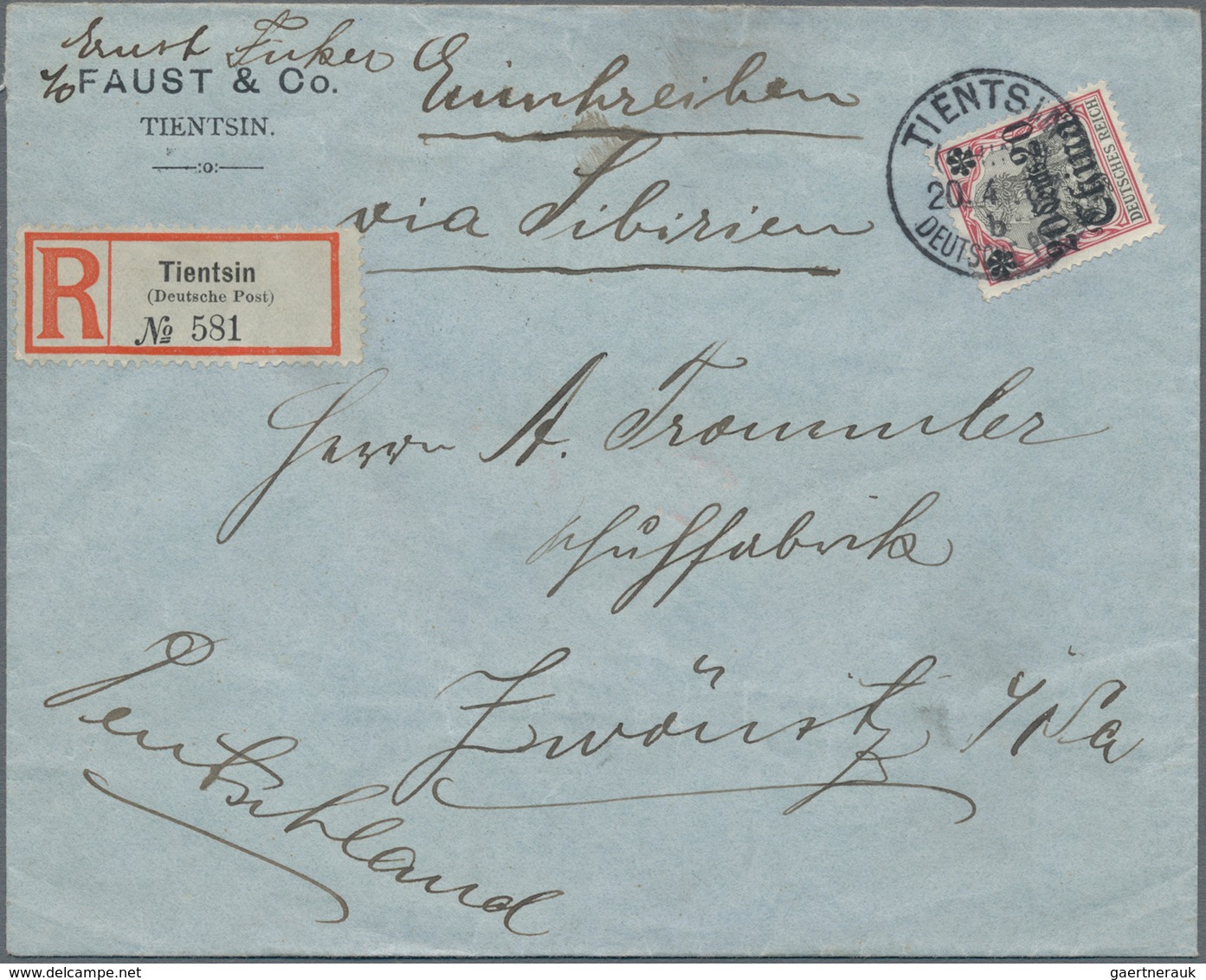 Deutsche Post In China: 1891/1914, Sammlungsbestand Von 51 Belegen Mit Div. Besonderheiten (u.a. Vor - China (oficinas)