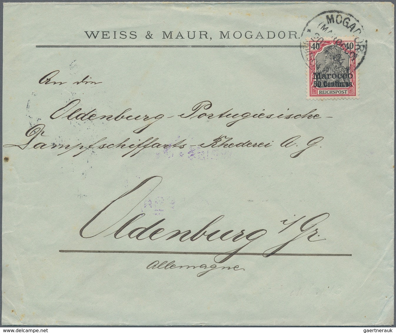 Deutsche Post In Marokko: 1900/1914, Kleiner Sammlungsbestand Von 24 Belegen Mit Div. Besonderheiten - Marruecos (oficinas)