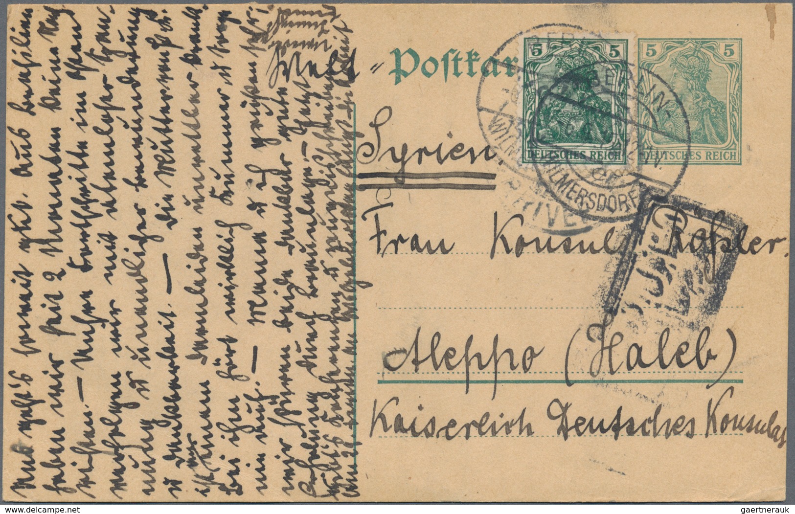 Deutsche Post In Der Türkei - Besonderheiten: 1905/1916, Korrespondenz Gerichtet An Den Dt.Konsul Rö - Turquia (oficinas)