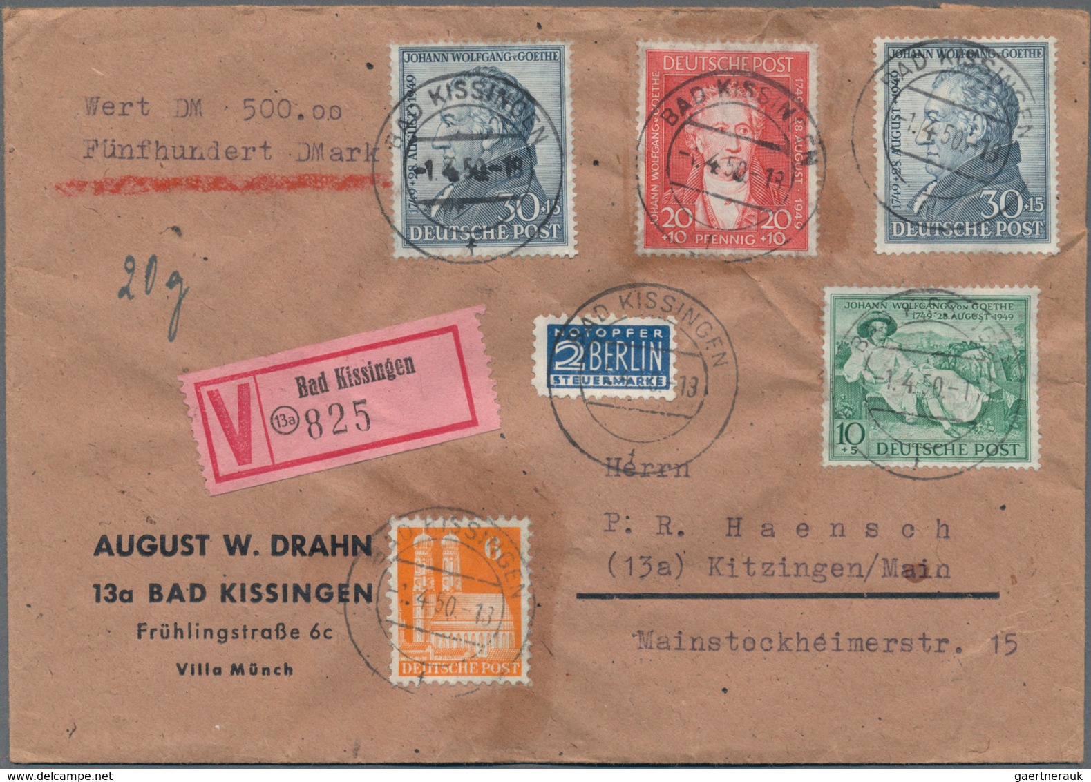 Deutschland Nach 1945: 1945-1970, Posten Mit Etwa 450 Briefen, Belegen, Ganzsachen Und FDC, Dabei Vi - Colecciones