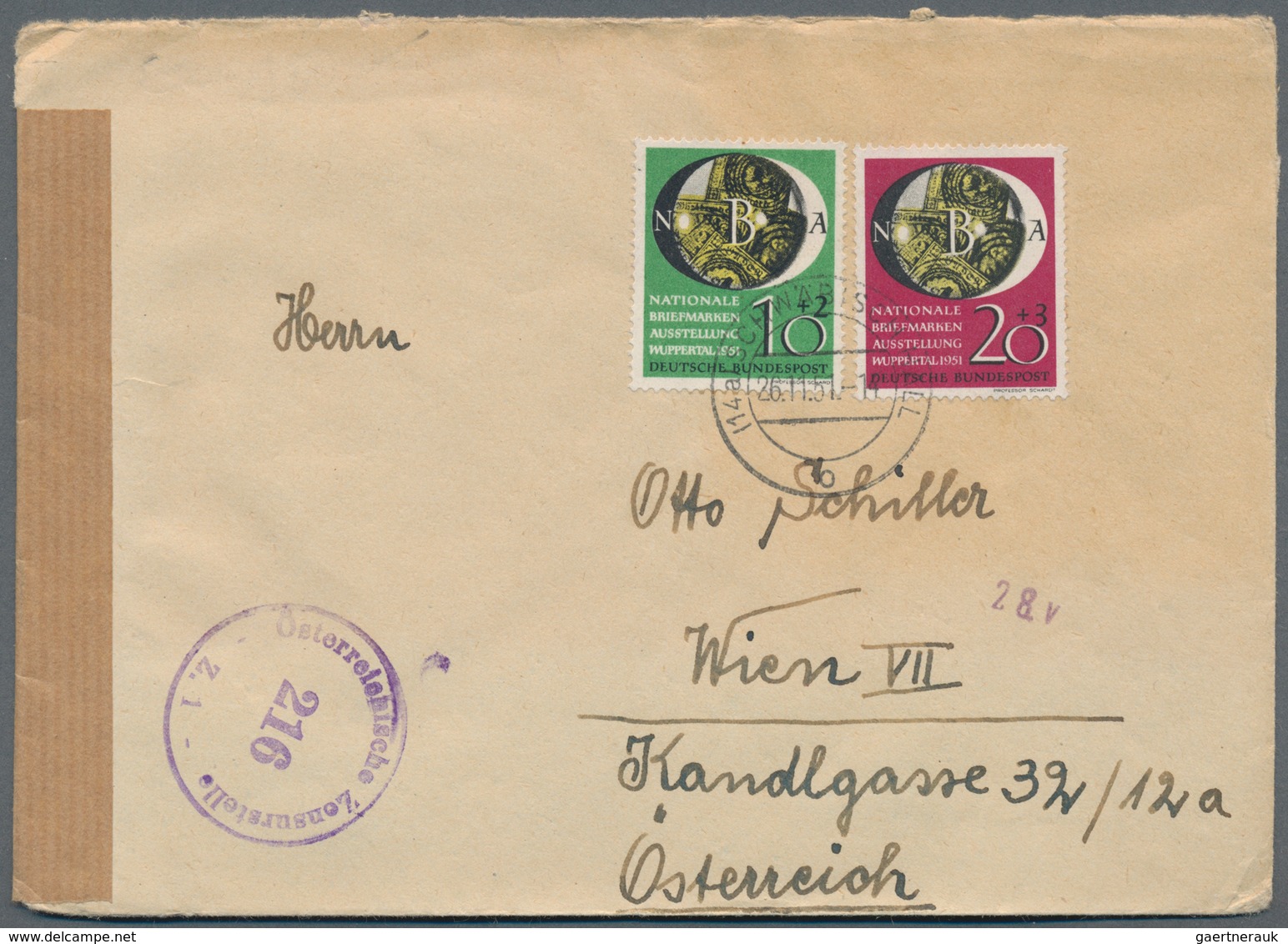 Bundesrepublik Und Berlin: 1949/1954, Lot Von Neun Briefen Mit Besseren Frankaturen Nach Österreich - Colecciones