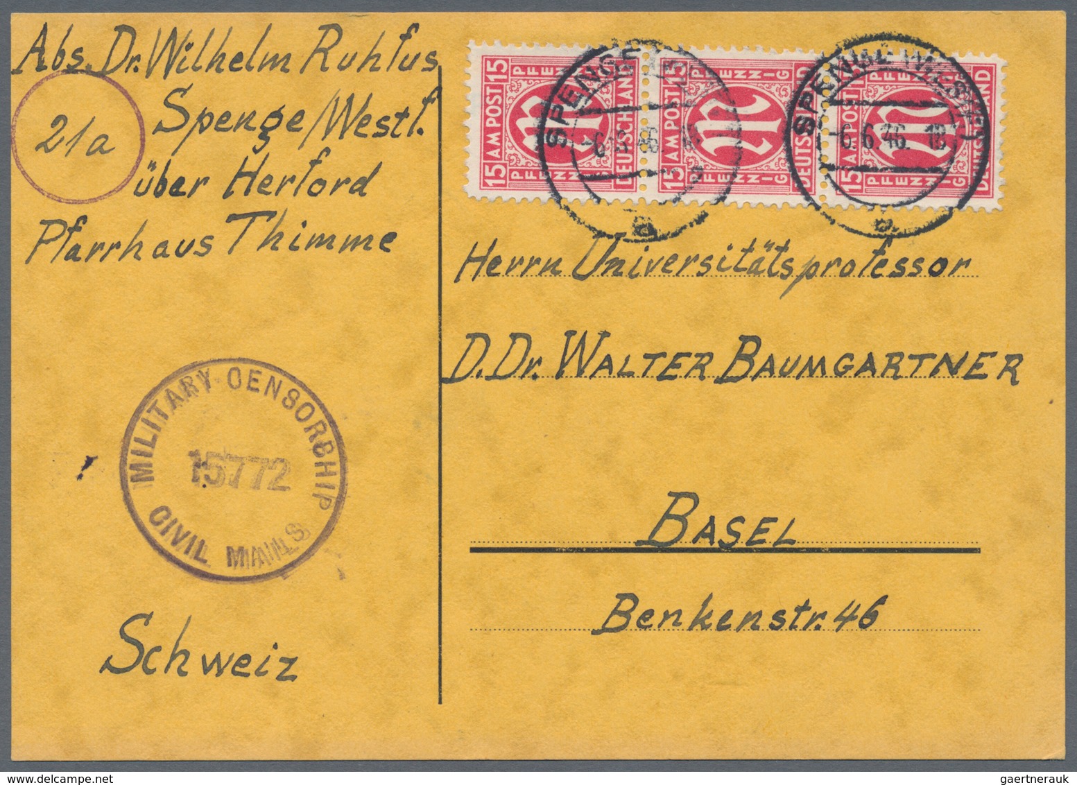 Bizone: 1945/1946, AM-POST, vielseitiger Bestand von ca. 480 Bedarfs-Briefen/-Karten in sehr guter V