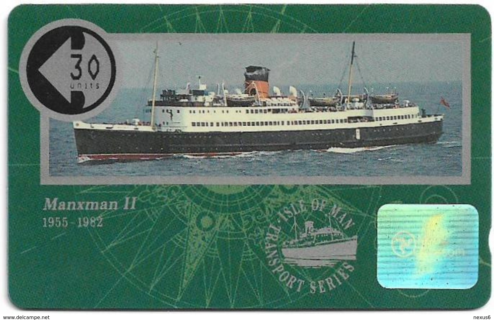 Isle Of Man - Ships - Manxman II - 10IOMB - 1991, 5.839ex, Used - Isla De Man