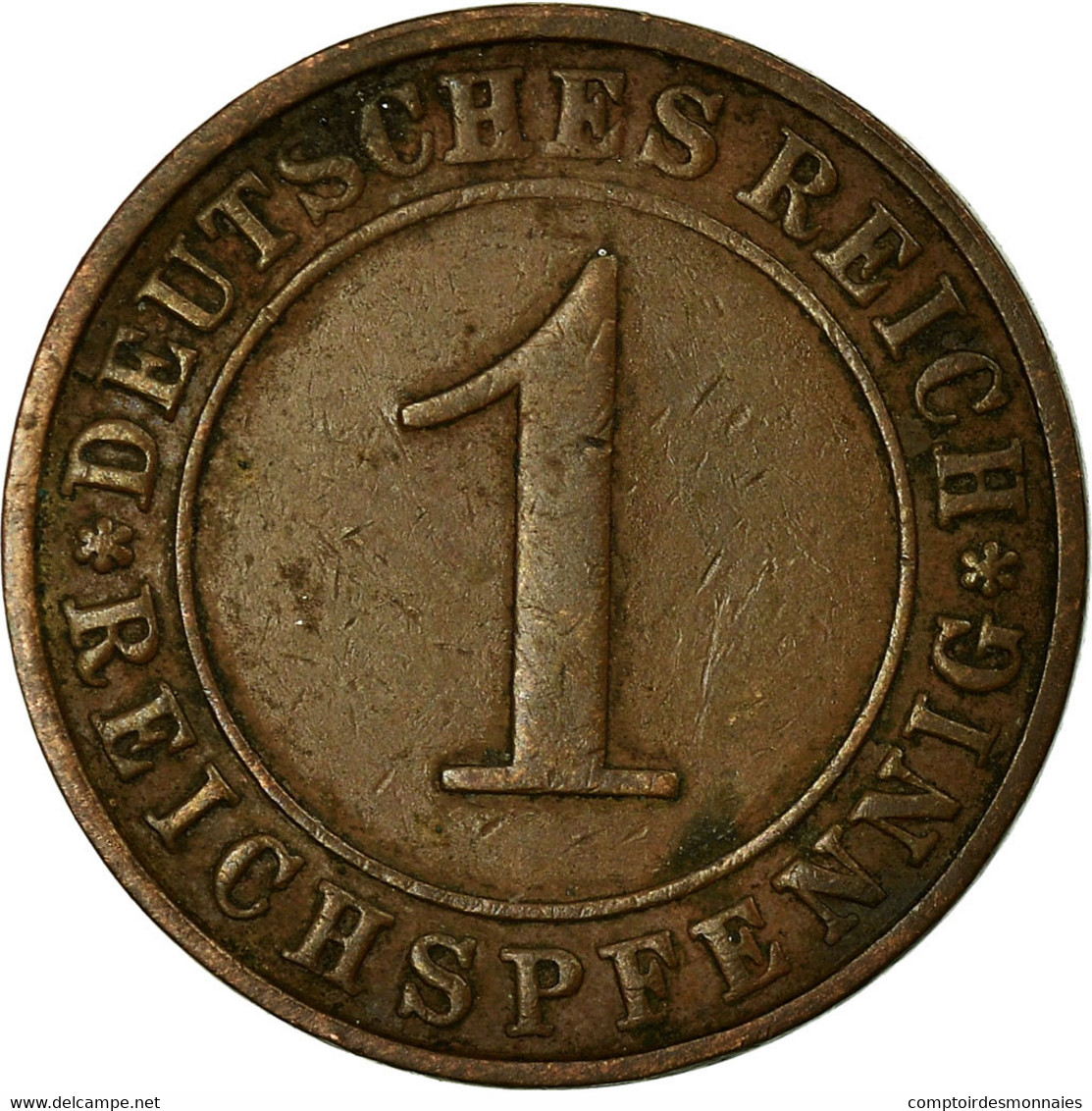 Monnaie, Allemagne, République De Weimar, Reichspfennig, 1934, Stuttgart, TTB - 1 Renten- & 1 Reichspfennig