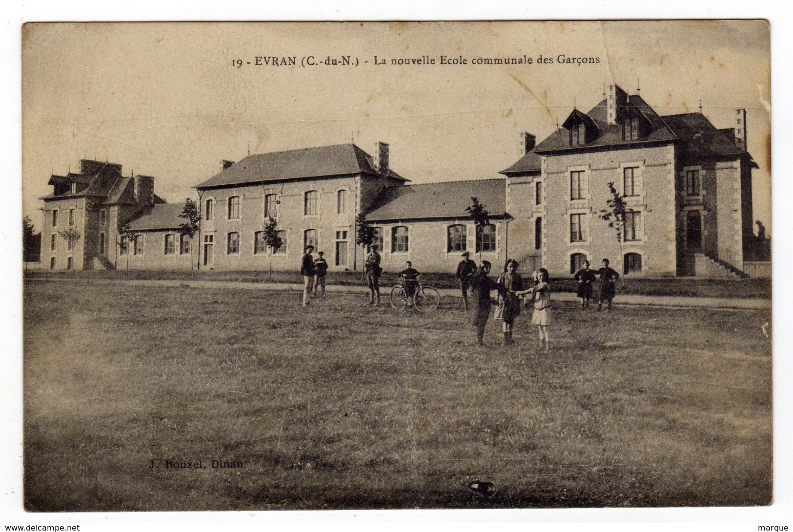 Cpa N° 19 EVRAN La Nouvelle Ecole Communale De Garçons - Evran