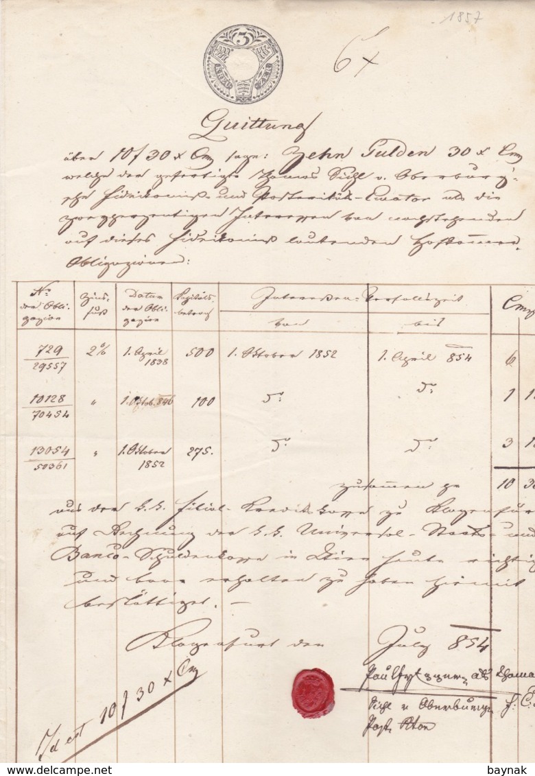 QUITTUNG, FACTURA  --  KLAGENFURT  -    1854 - Österreich