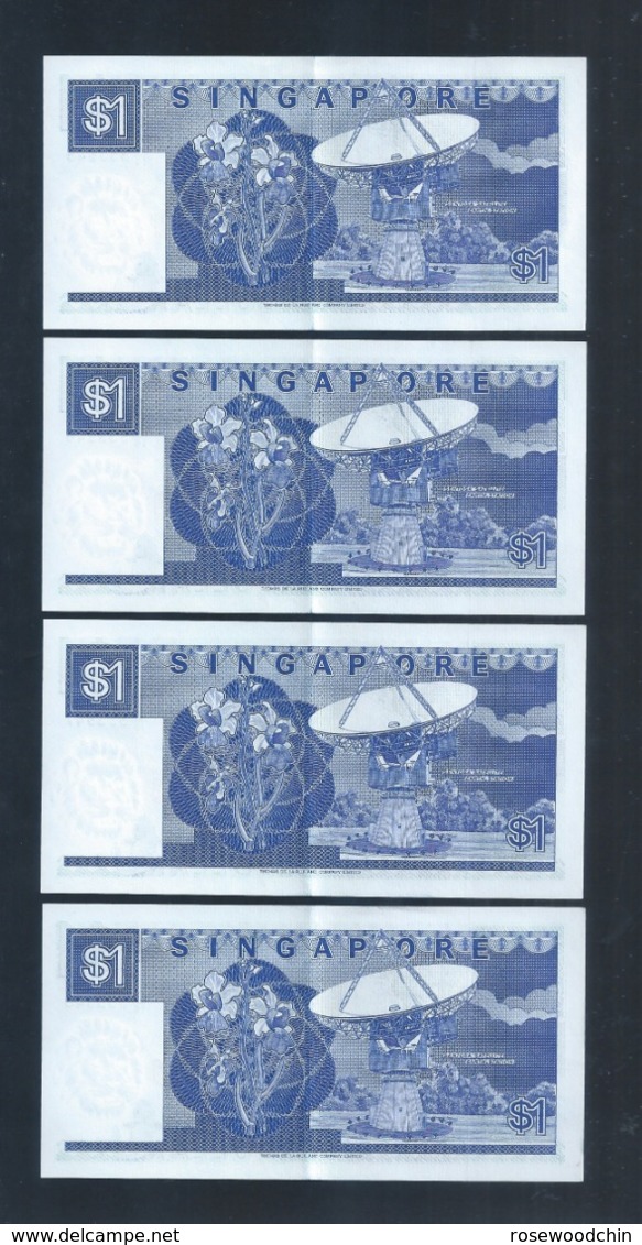 Banknote - Singapore $1 Ship Series 4 Runs Number B/16-333545-548 (#133) XF - Singapore