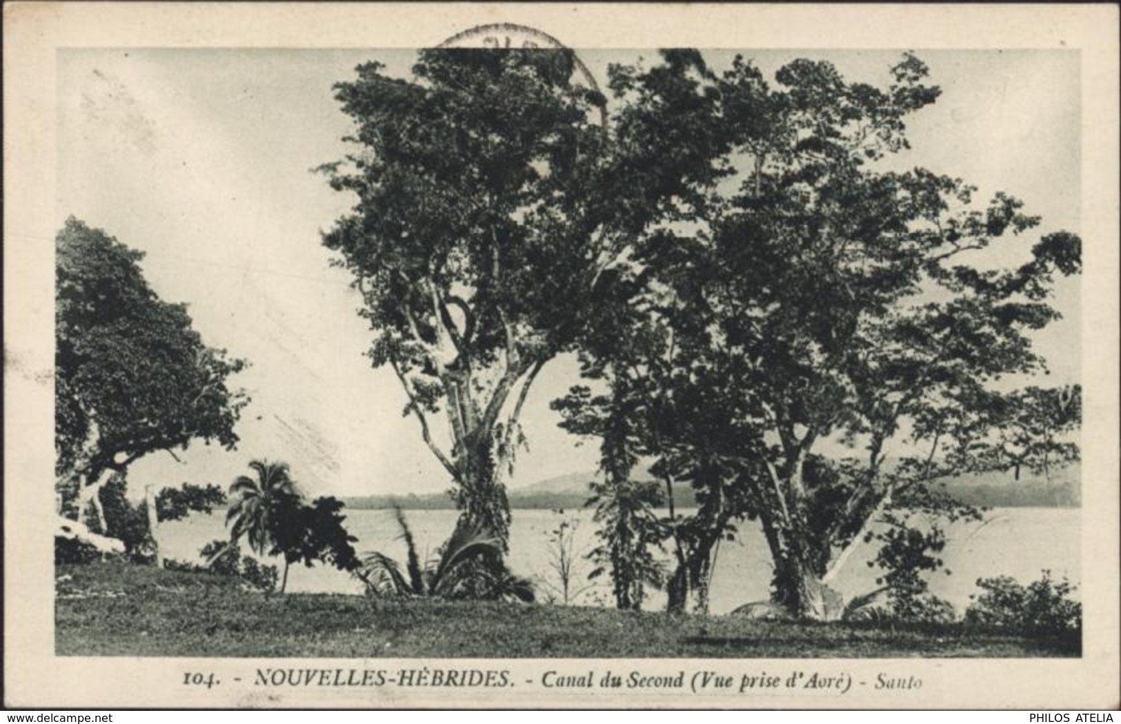 YT 98 Nouvelles Calédonies Rade Nouméa CAD Nouméa 28 Sept 28 CPA Nouvelles Hébrides Canal Second Santo Prise D'Aoré - Cartas & Documentos