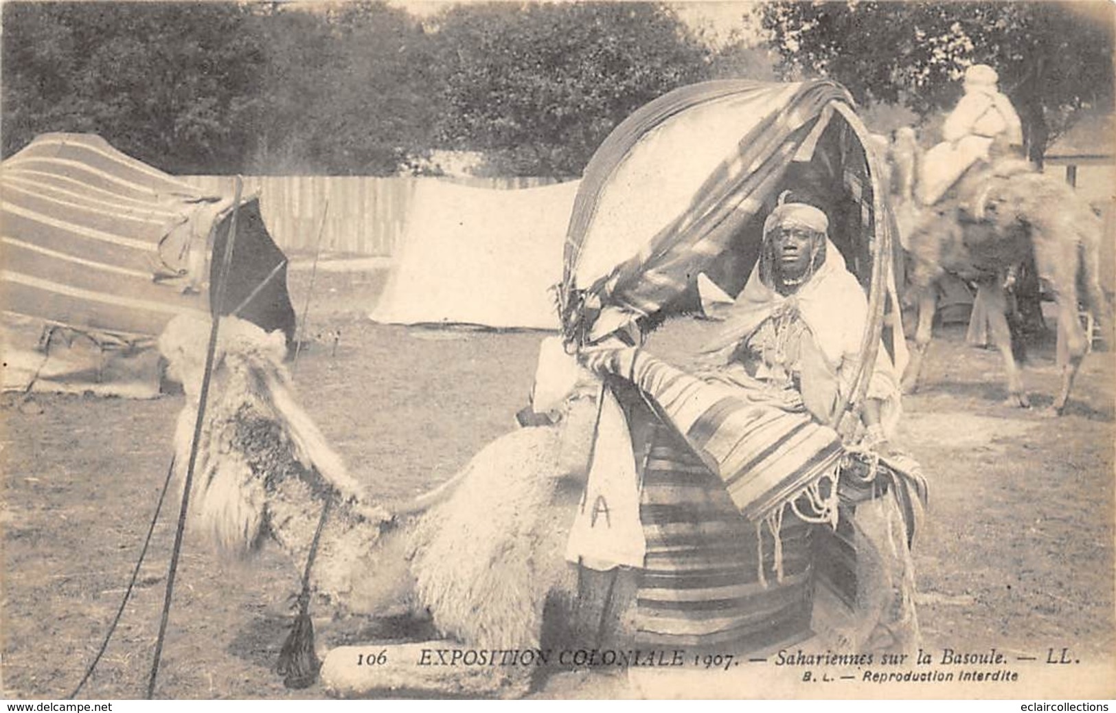 Thème  Exposition Coloniale. Nogent Sur Marne 1907    Sahariennes Sur La Basoule     (voir Scan) - Expositions