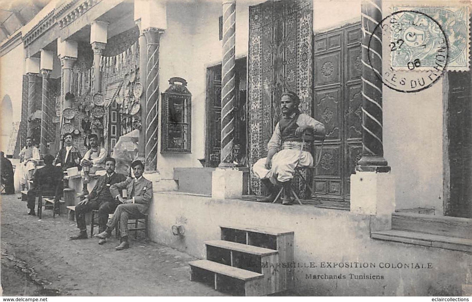 Thème  Exposition Coloniale.  Marseille      Marchands Tunisiens     (voir Scan) - Esposizioni