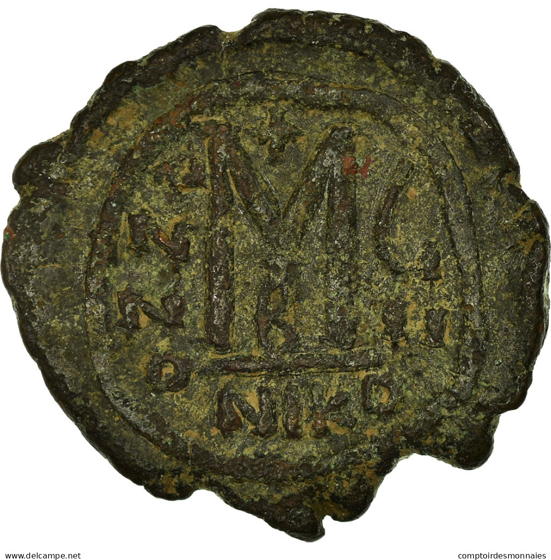 Monnaie, Maurice Tibère, Follis, 589-590, Nicomédie, TB+, Cuivre, Sear:512 - Byzantines