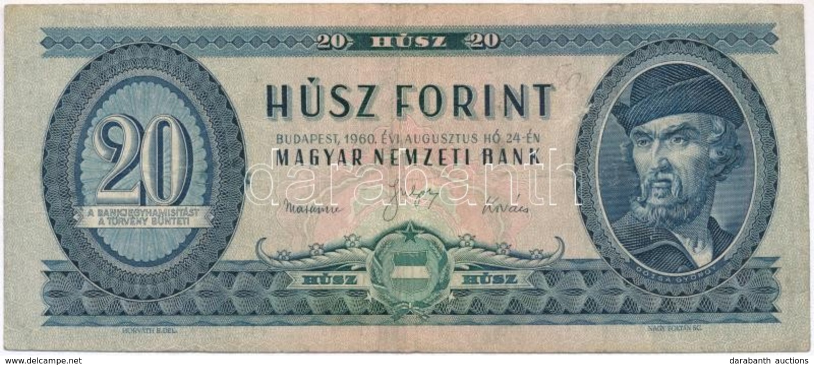 1960. 20Ft T:III Hungary 1960. 20 Forint C:F Adamo F12 - Ohne Zuordnung