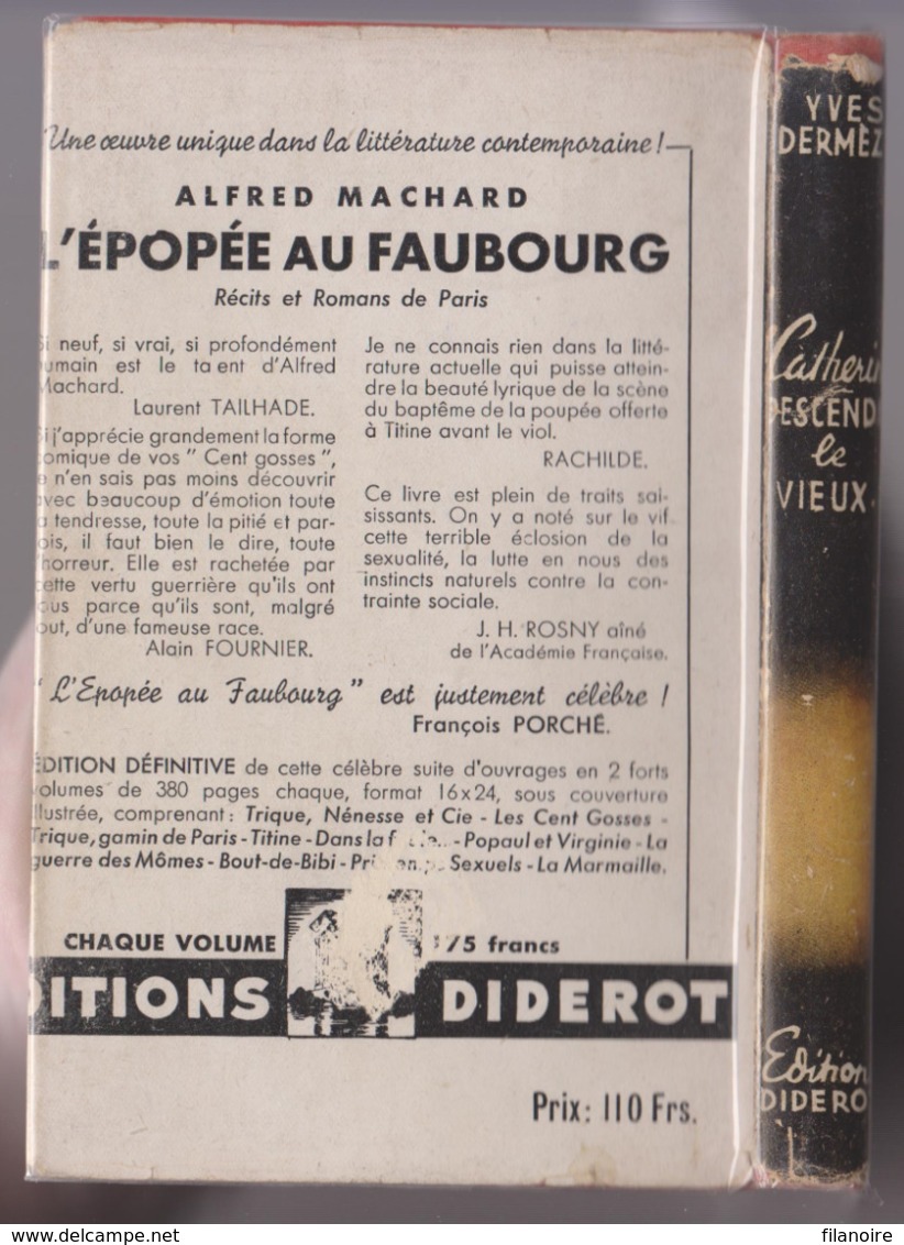 Yves DERMEZE Catherine A Descendu Le Vieux Éditions Diderot (EO, 1946) - Diderot, Ed.