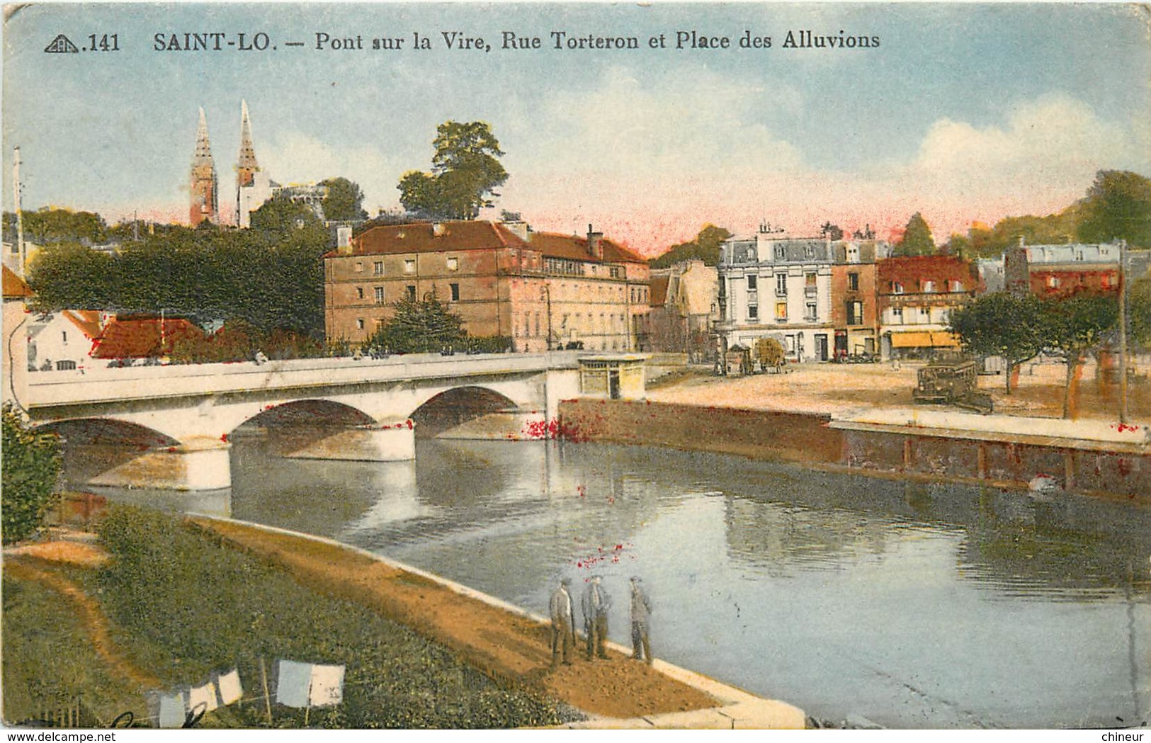 SAINT LO PONT SUR LA VIRE RUE TORTERON ET PLACE DES ALLUVIONS - Saint Lo