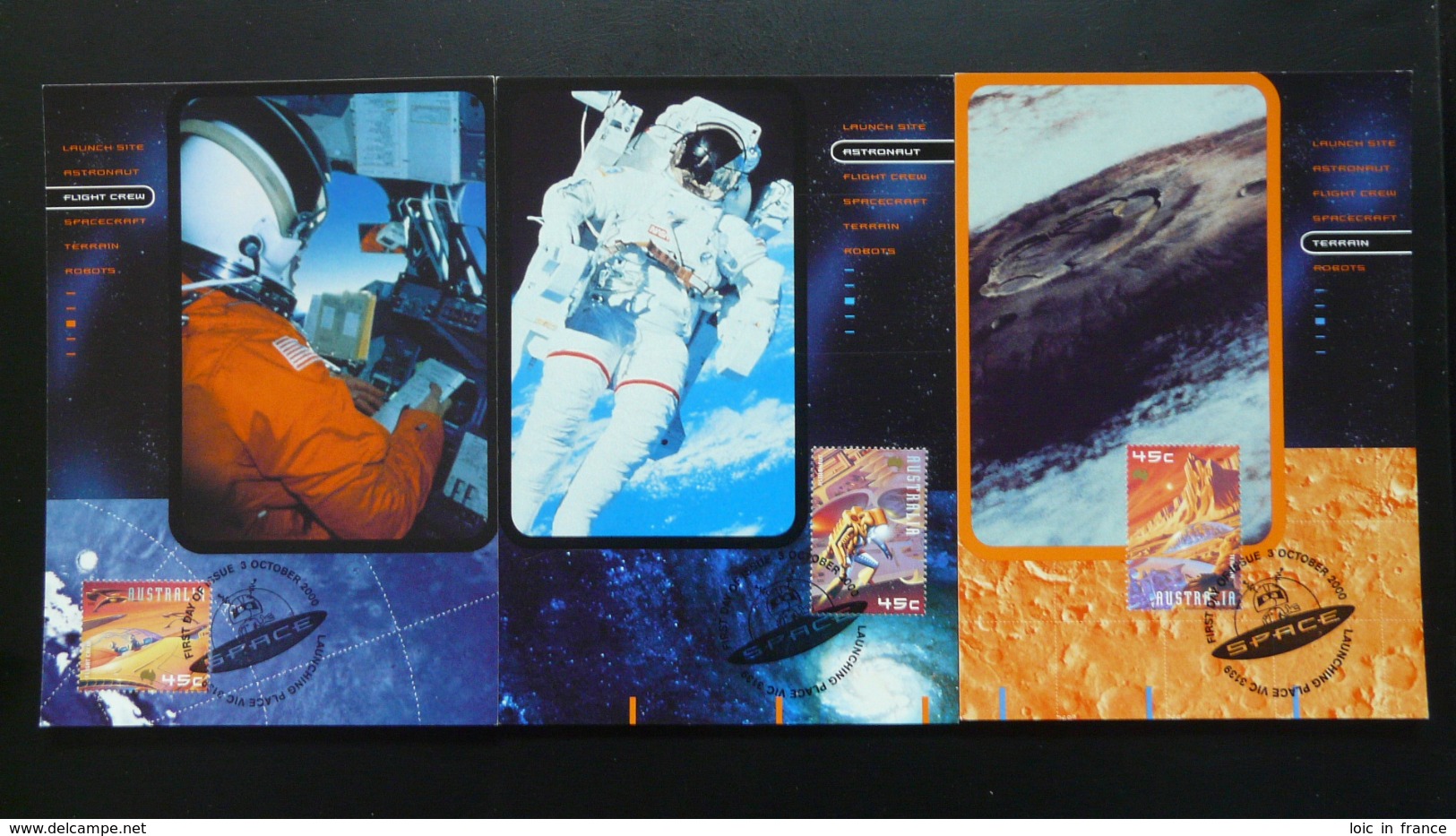 Carte Maximum Card (x6) Conquête De L'espace Space Conquest Australie Australia (ref 85054) - Oceanía