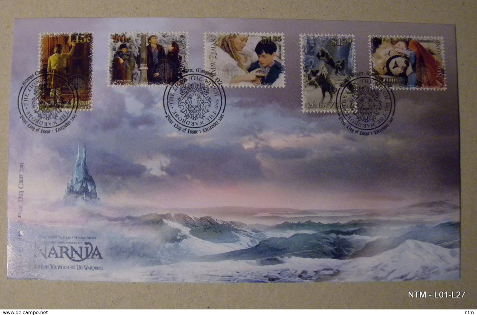 NEW ZEALAND 2005.  First Day Cover: Narnia Walt Disney Pictures The Lion, The Witch & The Wardrobe 2 Covers. - Briefe U. Dokumente