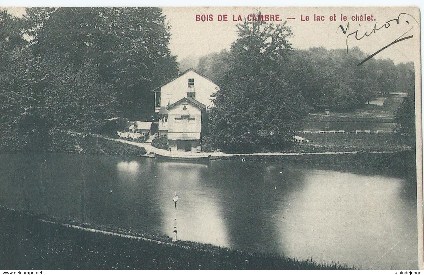 Brussel - Bruxelles - Bois De La Cambre - Le Lac Et Le Châlet - P.V.D.V. Déposé - 1903 - Forêts, Parcs, Jardins