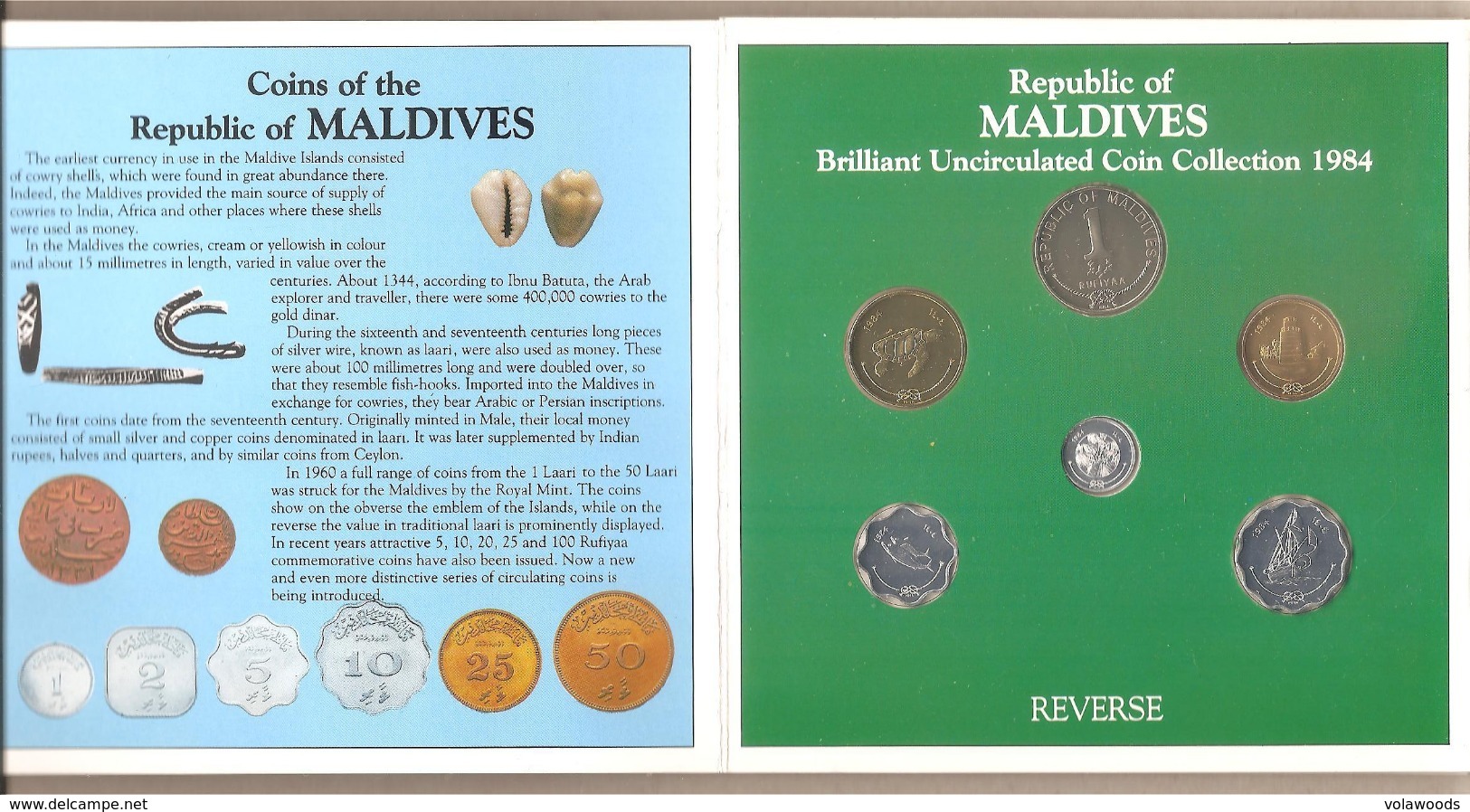 Maldive - New Coinage Uncirculated Collection Mint Set - 1984 - Maldives