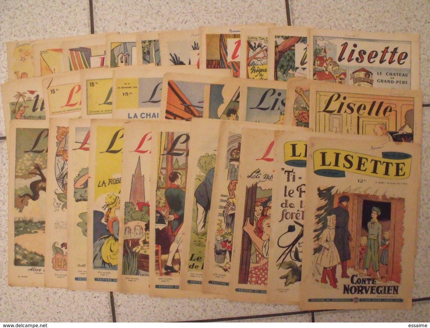 Lisette. 30 N° 1951-53. Revue Pour Fillette. Erik (nique Prune) Dargier Maitrejean Monnier Desrieux Solveg à Redécouvrir - Lisette
