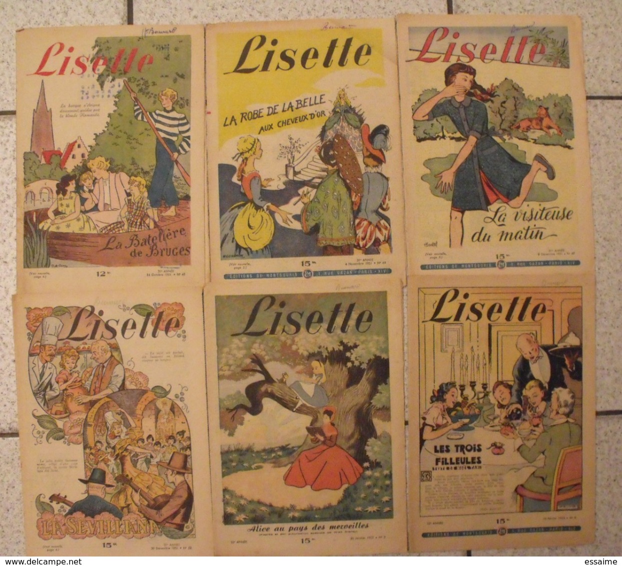 Lisette. 30 N° 1951-53. Revue Pour Fillette. Erik (nique Prune) Dargier Maitrejean Monnier Desrieux Solveg à Redécouvrir - Lisette