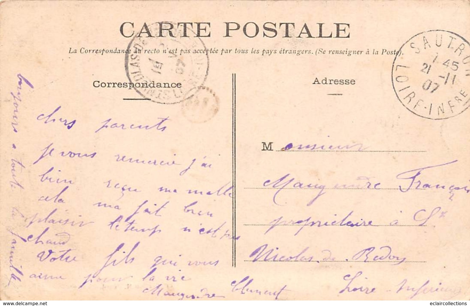 Thème   Justice.      Nantes Saint Donatien    44    Inventaires   1906  Les Agents Du Fisc     (voir Scan) - Other & Unclassified