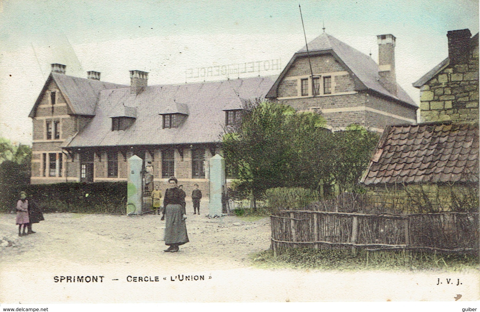 Sprimont Cercle L'union Animée 1907 Couleur J.V.J. - Sprimont