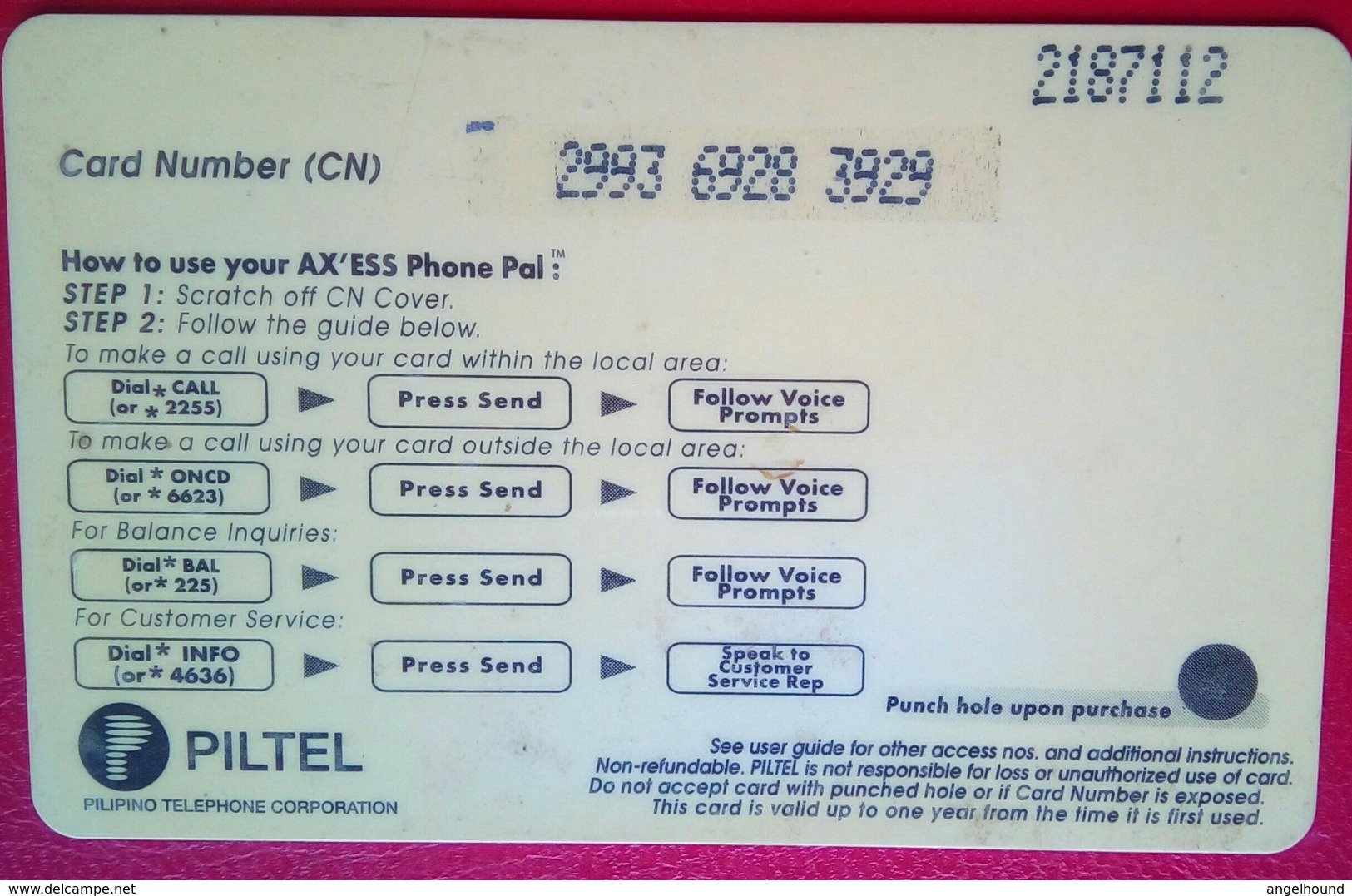 PILTEL  Ax'ess Card - Philippines