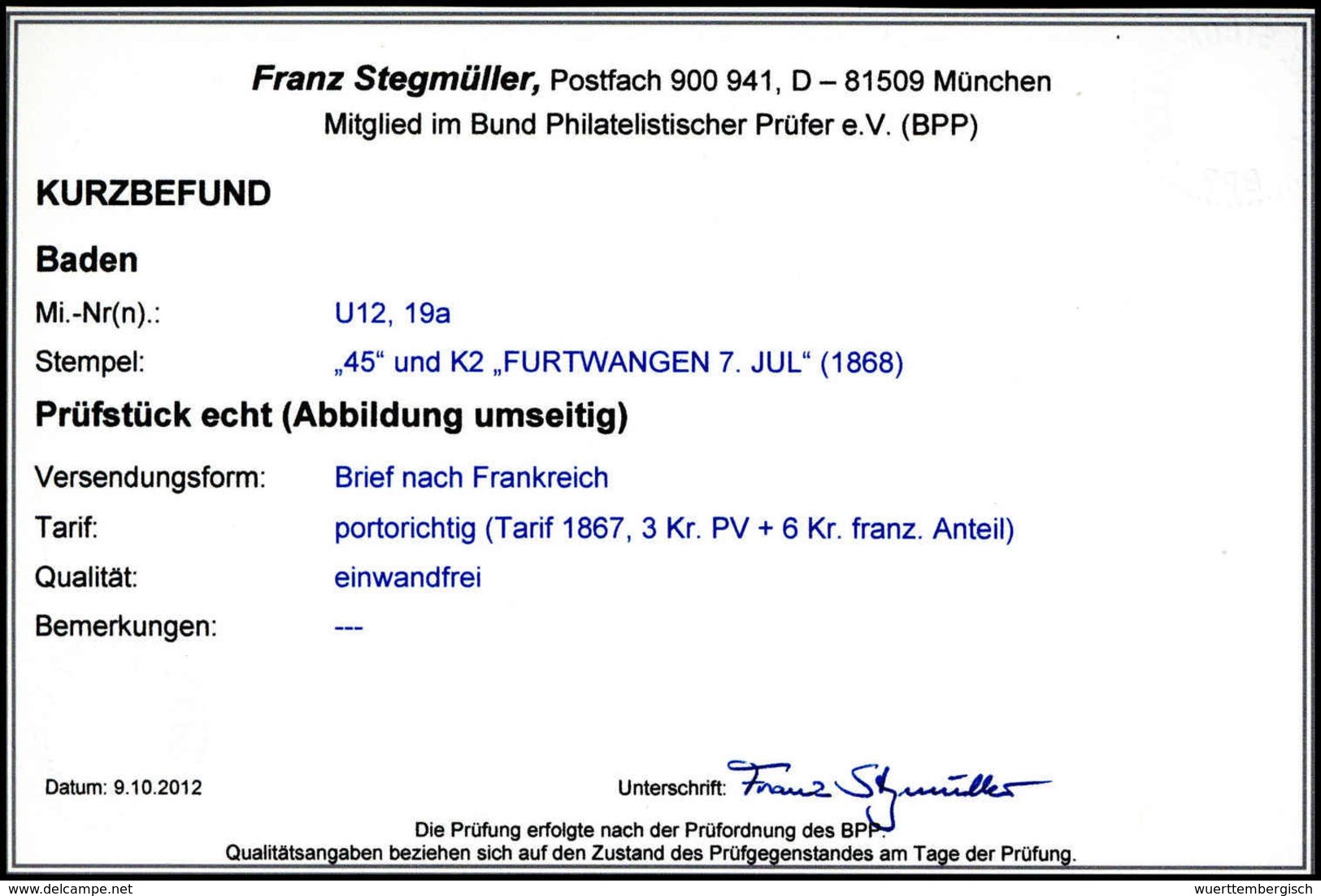 Beleg Altdeutschland Baden - Other & Unclassified