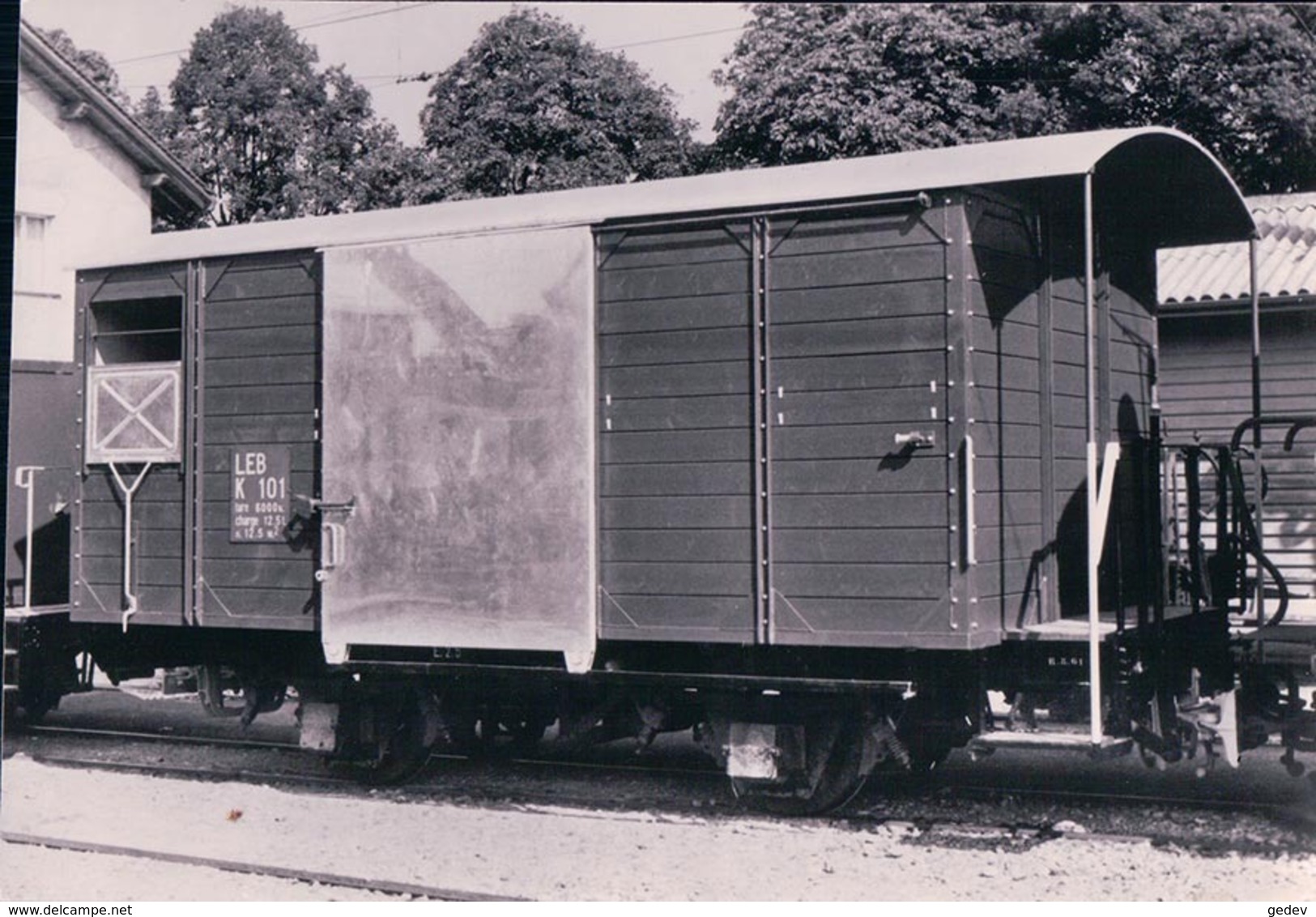 Chemin De Fer, Lausanne Echallens Bercher, Wagon K 101, Photo Retirage LEB 55.501, 10x15 - Bercher