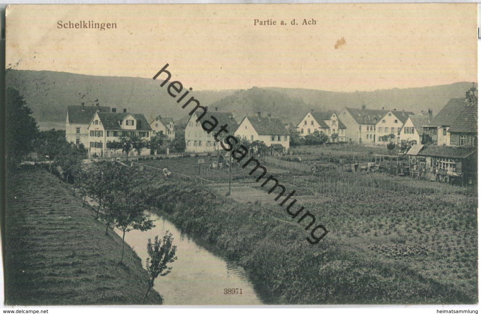 Schelklingen - Partie An Der Ach - Verlag Reinicke & Rubin Dresden - Runder Bahnpoststempel - Schelklingen