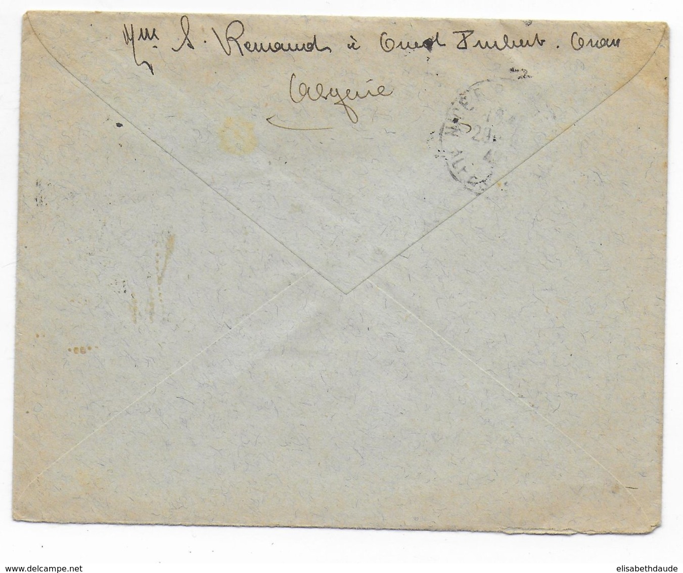 ALGERIE - 1942 - ENVELOPPE RECOMMANDEE De OUED IMBERT ! => NICE - Covers & Documents