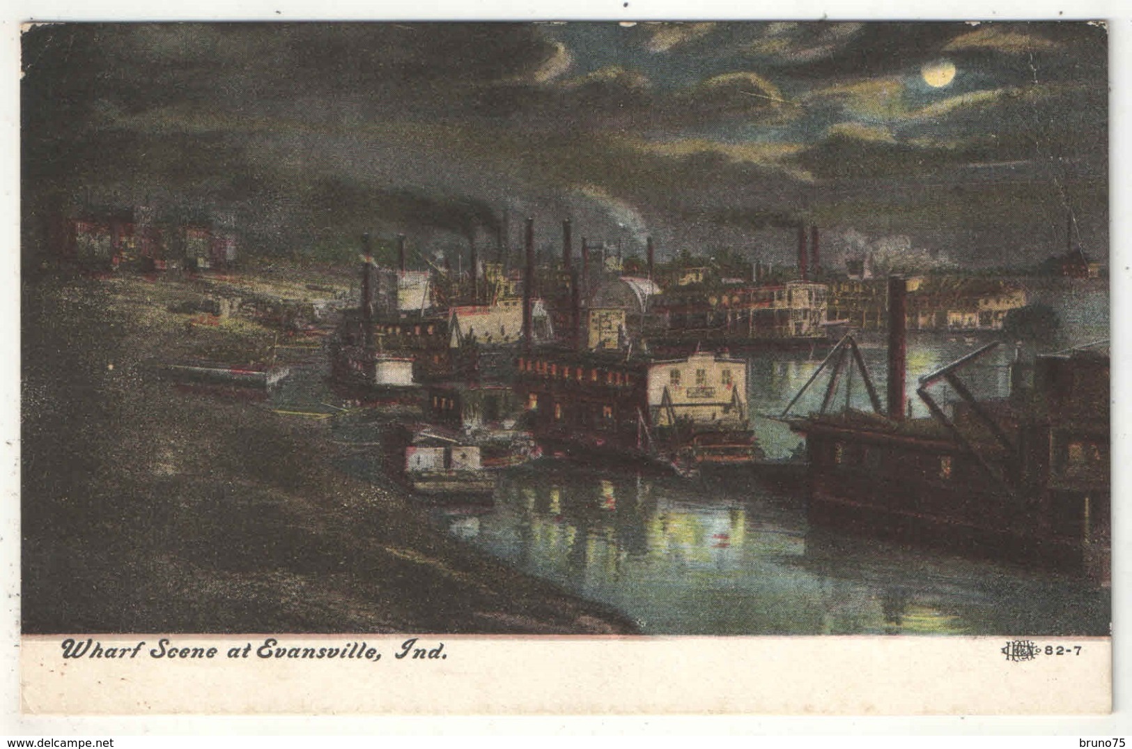 Wharf Scene At EVANSVILLE, Ind. - Evansville