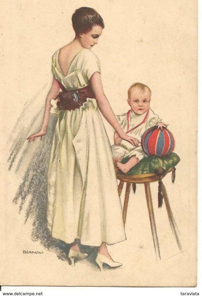 FABIANO Illustrateur FEMME BÉBÉ Et BALLON Femme Enfant Jouet - Fabiano